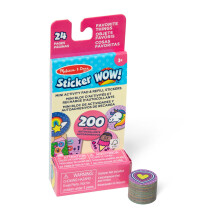 Melissa & Doug Sticker Wow! Mini Activity Pad and 200+ Refill Stickers for Sticker Stamper Arts and Crafts Fidget Toy Collectibles – Assorted Fav