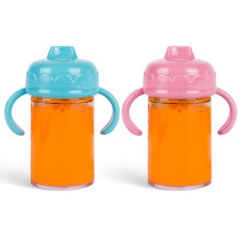 Aolso Magic Baby Doll Milk Bottle, 2 Pcs Magic Milk Bottles, Baby Doll Feeding Set, Easy for Small Hands, Gift for Boy and Girl(Pink-Blue)