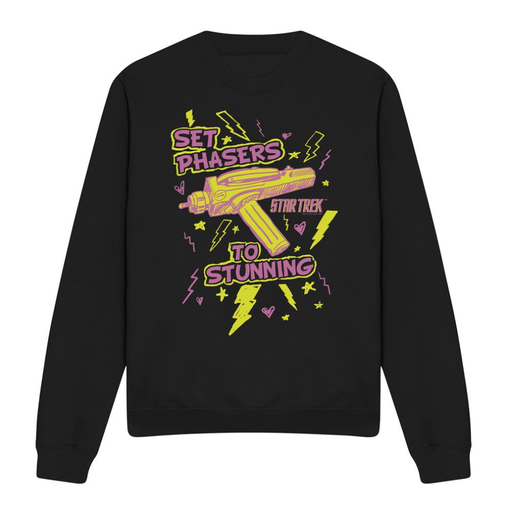 Star Trek (Xl, ) Unisex Adult Set Phasers Sweatshirt Black