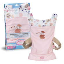 Baby Annabell Baby Doll Carrier - Doll accessory with adorable design & floral details - Adjustable cushioned straps - Wearable on the front & back -
