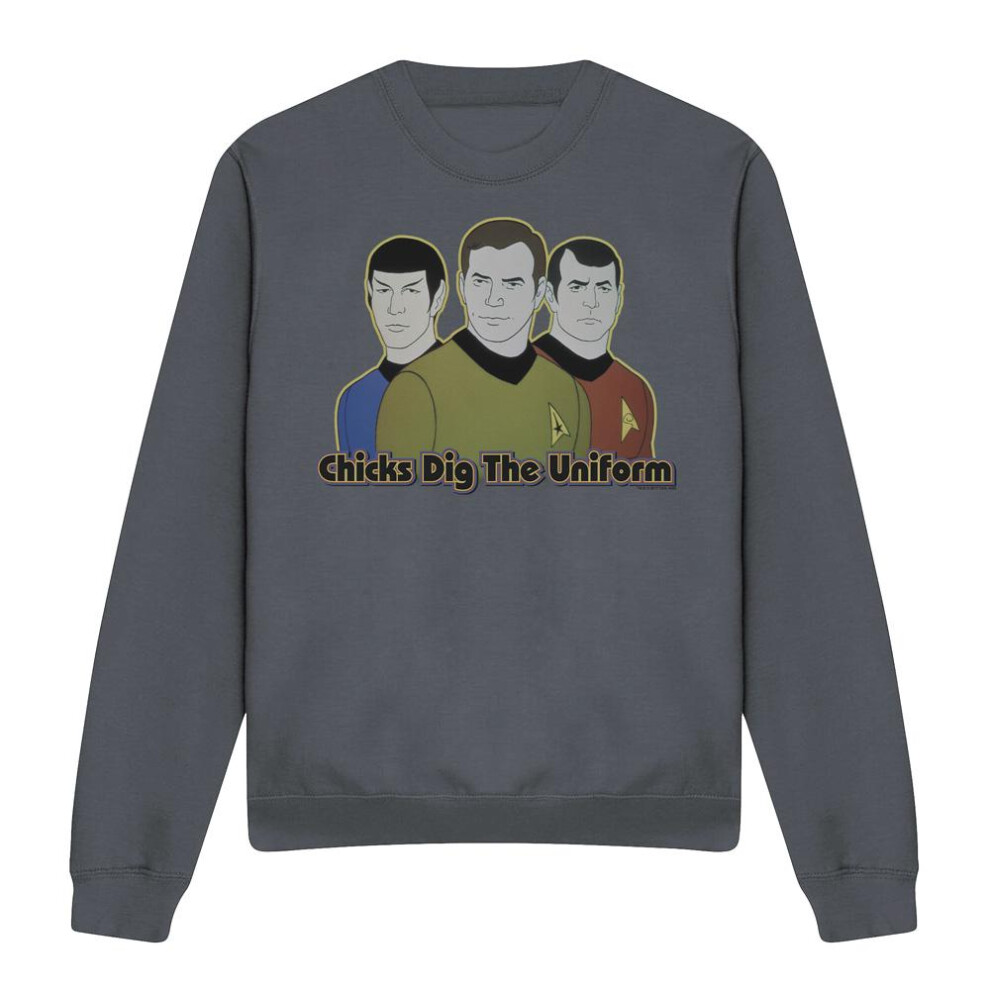 Star Trek (Xl, Charcoal) Unisex Adult Dig It Sweatshirt Multicoloured