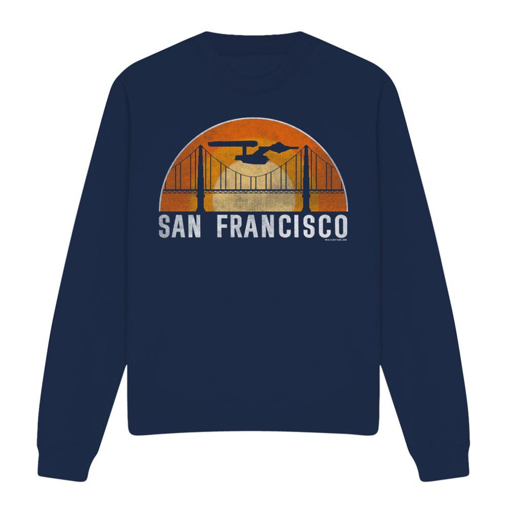 Star Trek (M, Navy) Unisex Adult San Francisco Trek Sweatshirt Blue,Multicoloured