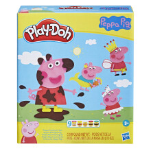 Play-Doh Peppa Pig Stylin Set with 9 Non-Toxic Modeling Compound Cans and 11 Accessories
