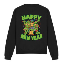 (XL, Black) Teenage Mutant Ninja Turtles Unisex Adult Group New Year Sweatshirt