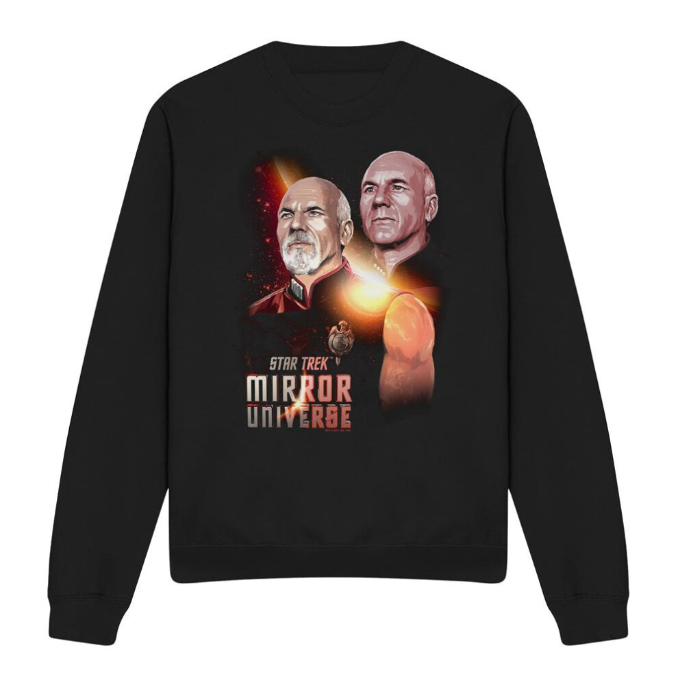 Star Trek (M, ) Unisex Adult Mirror Jean-Luc Picard Sweatshirt Black