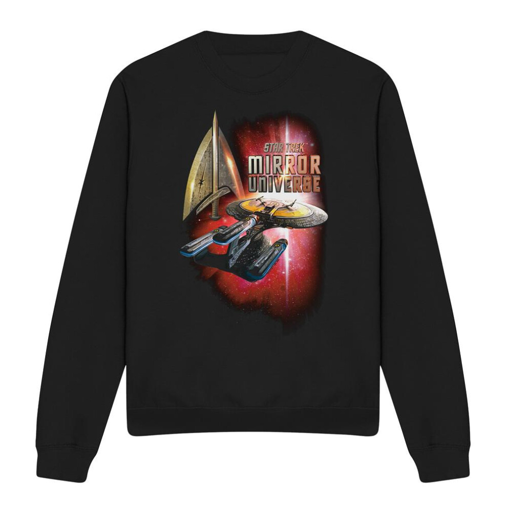 Star Trek (Xxl, ) Unisex Adult Mirror Enterprise Sweatshirt Black