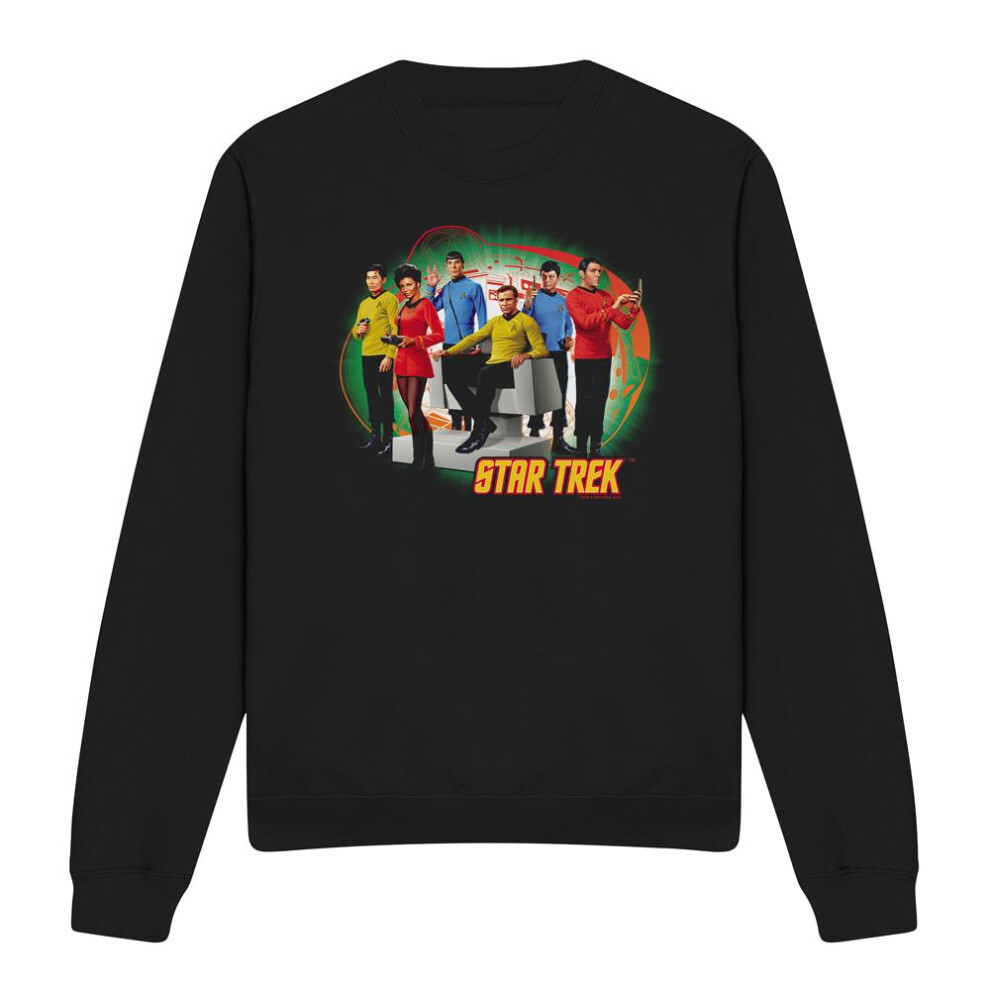 Star Trek (S, ) Unisex Adult Enterprise's Finest Sweatshirt Black
