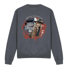 (XL, Charcoal) Yellowstone Unisex Adult State Beth Dutton Sweatshirt
