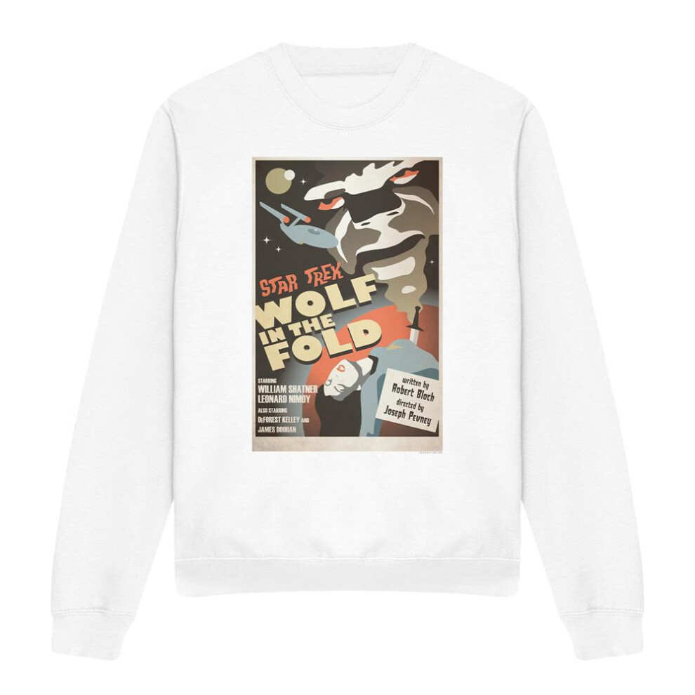 Star Trek (M, ) Unisex Adult The Original Series Episode 43 Sweatshirt White