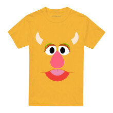 (M, Gold) Sesame Street Unisex Adult Freddy Face T-Shirt