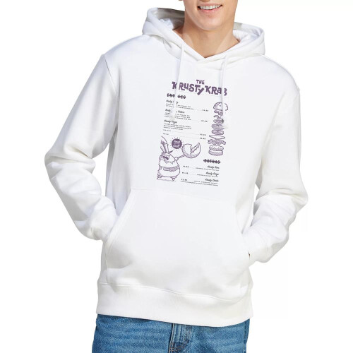 SpongeBob SquarePants (M, White) SpongeBob SquarePants Mens Krusty Krab Menu Hoodie 1