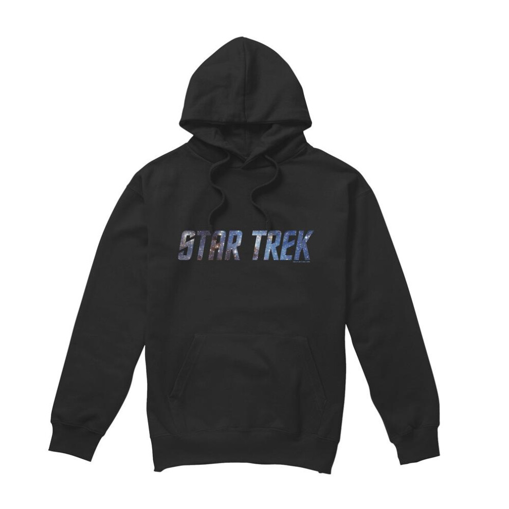Star Trek (Xl, ) Mens Space Logo Hoodie Black