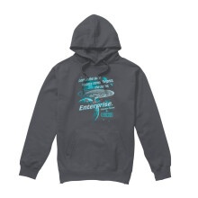(XL, Charcoal) Star Trek Mens Never Forget Hoodie