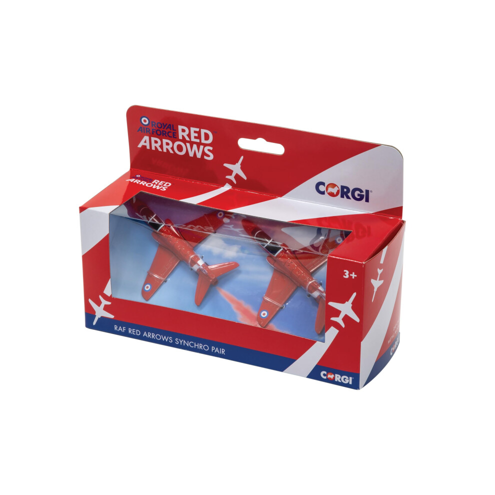 Corgi Cs90687 Arrows Synchro Pair Twin Pack Model Airplane - Diecast Planes & Aircraft Models For Ages 3+, Die Cast Plane, Toy Airplanes - Gift F Red