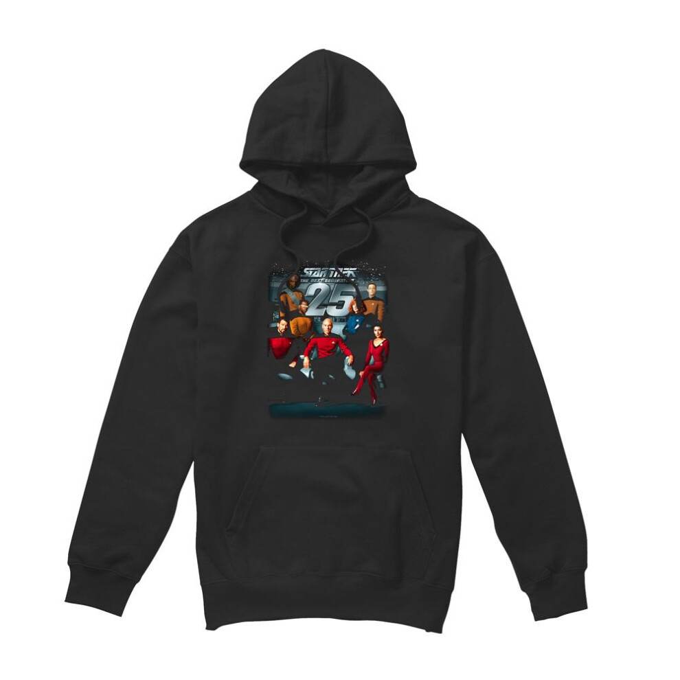 Star Trek (M, ) Mens 25Th Anniversary Hoodie Black