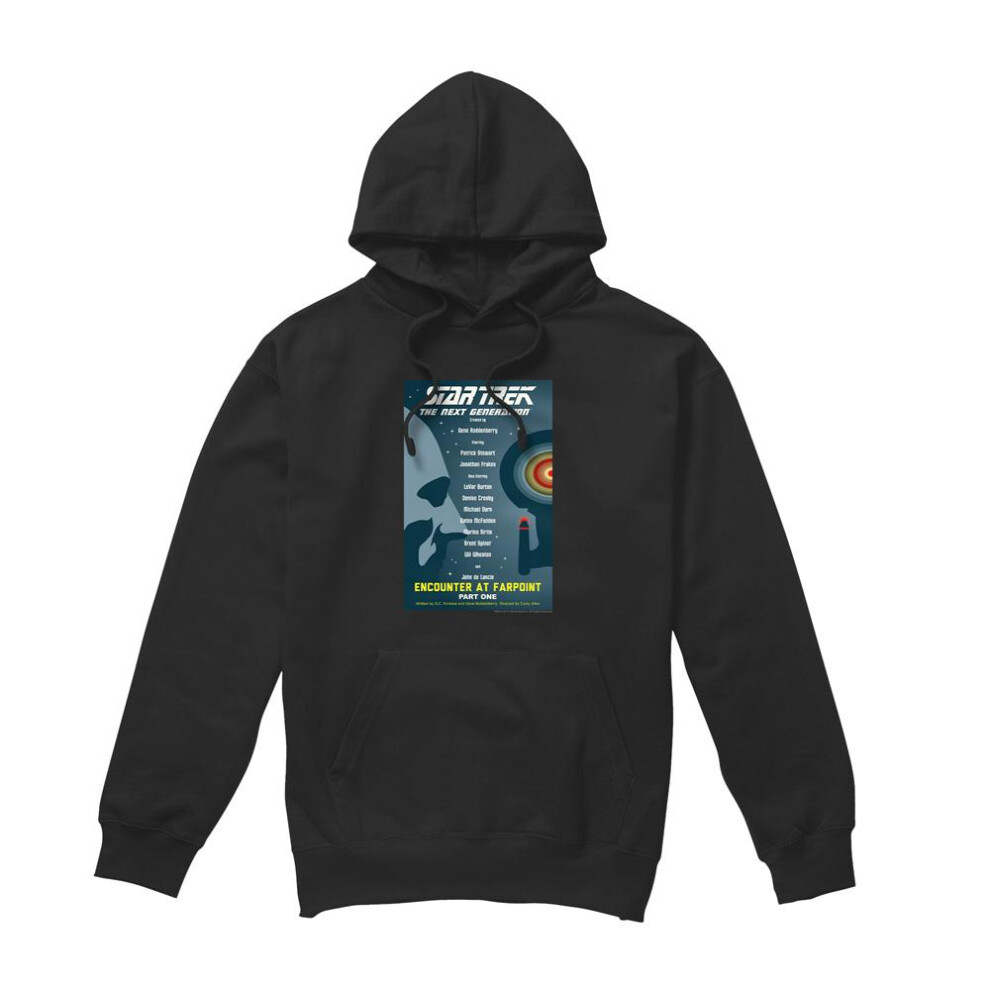 Star Trek (Xxl, ) Mens The Next Generation Season 1 Episode 1 Hoodie Black