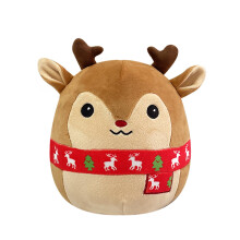 COSORO 20cm Christmas Reindeer Soft Plush Toy,8" Cute Xmas Squishy Reindeer Christmas Plush Pillow Toy,Stuffed Animal Deer Plushies Toys for Kids Gir