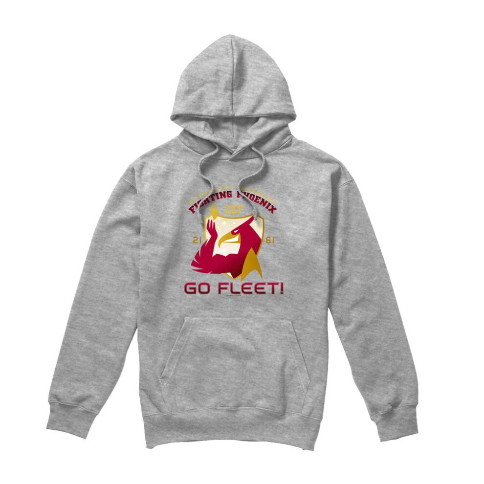 Star Trek (Xl, Sport Heather) Mens Fighting Phoenix Hoodie Multicoloured