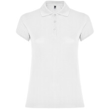 (M, White) Roly Womens/Ladies Star Polo Shirt