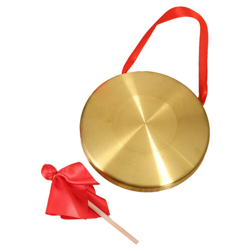 2Pièces Gong Cuivre Résistant Avec Maillet Décoration