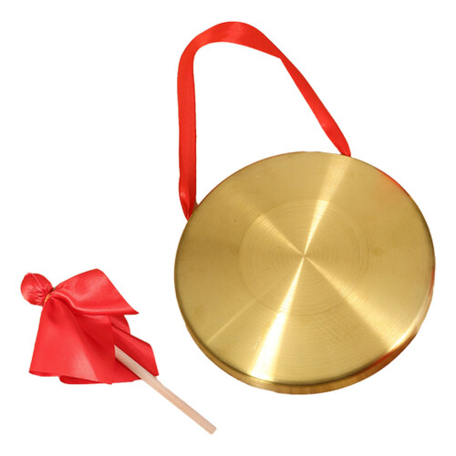 2Pièces Gong Cuivre Résistant Avec Maillet Décoration 2