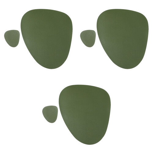 6Pièces Ensembles De Table En Cuir PU Vert Thermique 2