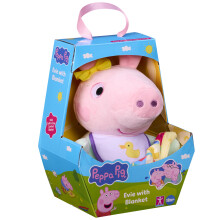 Peppa Pig Baby Evie with Blanket Plush Preschool Toys Cuddly Baby Toys