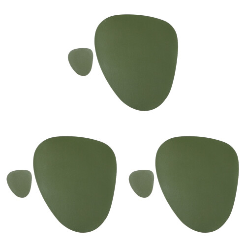 6Pièces Ensembles De Table En Cuir PU Vert Thermique 1
