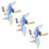9Pièces Broches Grues Métal Multi Usage Décor Hommes 2