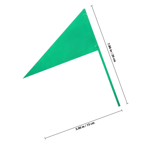 5Pièces Drapeaux Reutilisables Fer Verts Marqueurs Terrain 1