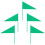 5Pièces Drapeaux Reutilisables Fer Verts Marqueurs Terrain 10
