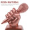 3Pièces Trophées Microphone Rose Gold En Résine Pour Décor 5