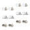 90Pièces Boucles Jeans Ajustables Accessoires Pantalon Multi-Couleurs 1
