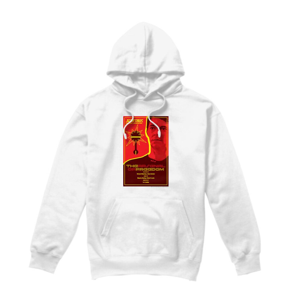 Star Trek (Xxl, ) Mens The Next Generation Season 1 Episode 21 Hoodie White