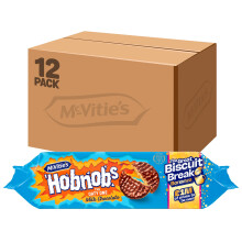 McVitie's Chocolate Hobnobs Biscuits, Classic Oat and Chocolate Biscuits, 431 g (Pack of 12)
