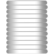 12Pièces Lanières De Bracelet Argent Acier Inoxydable DIY Gravure