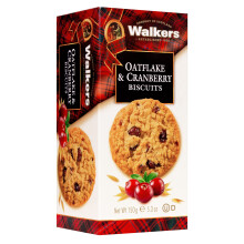 Walker's Shortbread Oatflake & Cranberry Biscuits ? Traditional Scottish Recipe, 150?g (Pack of 12)