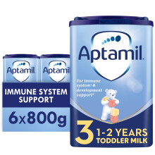Aptamil 3 Toddler Baby Milk Powder Formula 1-2 Years 800g (Pack of 6)
