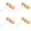 4Pièces Percussion Bois Massif Bloc Rythme Enfant Avec Maillet Marron 7