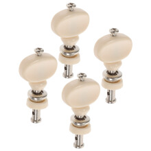 12Pièces Clés Accordeur Ukulélé Blanche Friction Avec Bouton Plastique