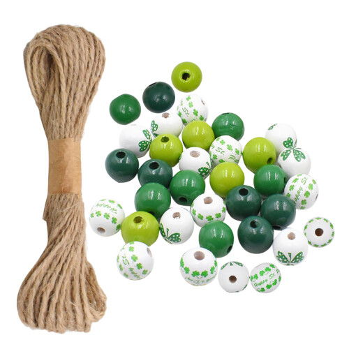 3Ensembles Perles Spacer Bois Vert Pour Décorations DIY Festives 1