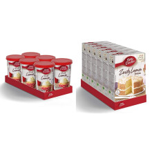 Betty Crocker Zesty Lemon Icing 400g (Pack of 6) & Zesty Lemon Cake Mix 425g (Pack of 6)