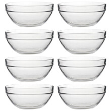 8Pièces Récipients En Verre Transparent Pour Stockage Et Dessert