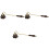 3Pièces Éteignoir Zinc Marron Design Vintage Usage 5