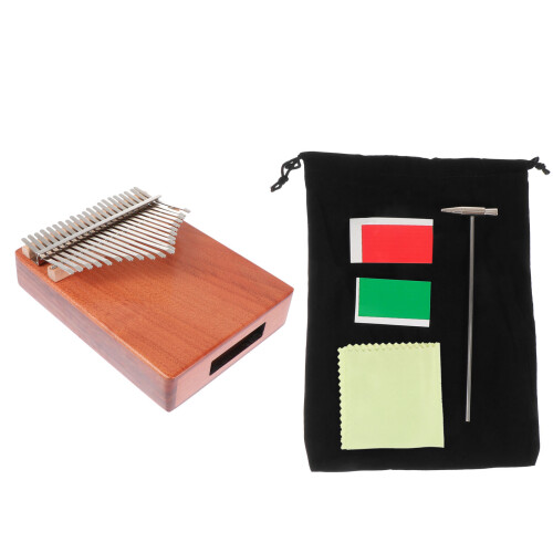 1Ensemble Piano À Pouce Kalimba En Acajou Avec Accessoires