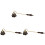 3Pièces Éteignoir Zinc Marron Design Vintage Usage 4