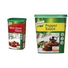 Knorr Rich Demi Glace Sauce Mix, 1.05 kg (Makes 7L) & Pepper Sauce Mix, 600g (Makes 5L) 15116905