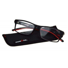 Foster Grant Ironman IronFlex Leesbril, Zwart/Rood (+1.75)