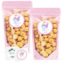 50 Stuks Babyshower Resealable Popcornzakken met 50 Gratis Bedankt voor het Popping By Stickers