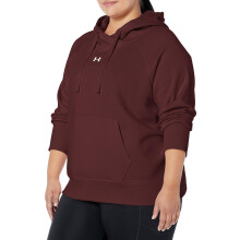 Under Armour Dames Rival Fleece Hoodie, (600) Donker Maroon / Wit, X-Small